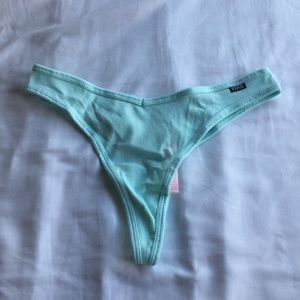VS PINK Light Blue Cotton Thong